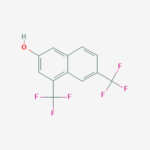 molecular formula C12H6F6O B15161331 4,6-Bis(trifluoromethyl)naphthalen-2-ol CAS No. 142177-44-4