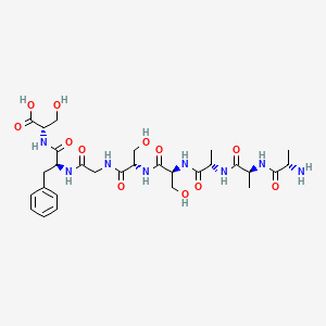 molecular formula C29H44N8O12 B15161335 L-Alanyl-L-alanyl-L-alanyl-L-seryl-L-serylglycyl-L-phenylalanyl-L-serine CAS No. 820208-60-4