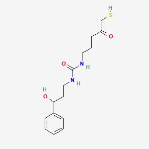 molecular formula C15H22N2O3S B15161378 N-(3-Hydroxy-3-phenylpropyl)-N'-(4-oxo-5-sulfanylpentyl)urea CAS No. 828919-82-0