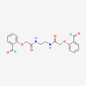 molecular formula C20H20N2O6 B15161395 N,N'-(Ethane-1,2-diyl)bis[2-(2-formylphenoxy)acetamide] CAS No. 141944-98-1