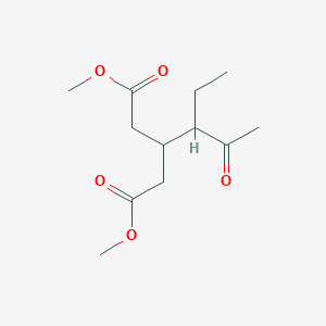 molecular formula C12H20O5 B15161489 Pentanedioic acid, 3-(1-ethyl-2-oxopropyl)-, dimethyl ester CAS No. 863596-53-6