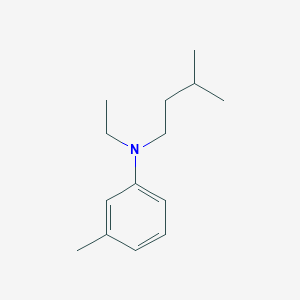 molecular formula C14H23N B15161491 N-Ethyl-3-methyl-N-(3-methylbutyl)aniline CAS No. 676599-03-4