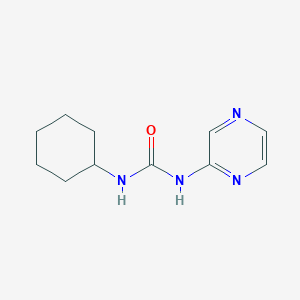 molecular formula C11H16N4O B15161500 N-Cyclohexyl-N'-pyrazin-2-ylurea CAS No. 143359-75-5