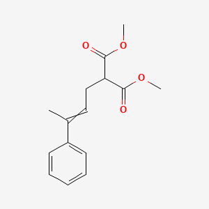 molecular formula C15H18O4 B15161551 Dimethyl (3-phenylbut-2-en-1-yl)propanedioate CAS No. 654640-19-4