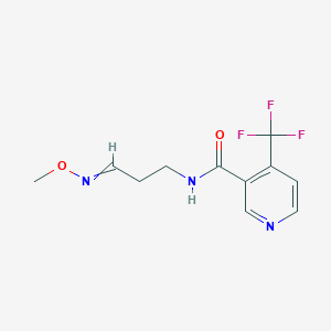 molecular formula C11H12F3N3O2 B15161553 N-[3-(Methoxyimino)propyl]-4-(trifluoromethyl)pyridine-3-carboxamide CAS No. 652152-96-0