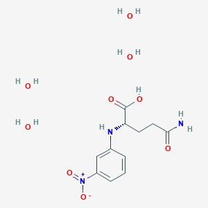 molecular formula C11H21N3O9 B15161570 N~2~-(3-Nitrophenyl)-L-glutamine--water (1/4) CAS No. 664329-00-4