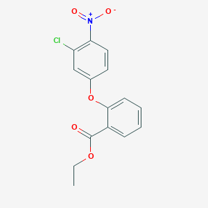 molecular formula C15H12ClNO5 B15161599 Ethyl 2-(3-chloro-4-nitrophenoxy)benzoate CAS No. 869853-06-5