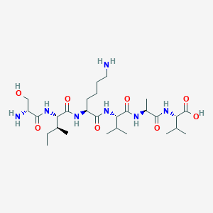 molecular formula C28H53N7O8 B15161604 D-Seryl-L-isoleucyl-L-lysyl-L-valyl-L-alanyl-L-valine CAS No. 655230-51-6