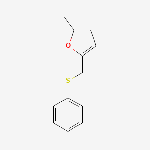 molecular formula C12H12OS B15161653 2-Methyl-5-[(phenylsulfanyl)methyl]furan CAS No. 143249-04-1