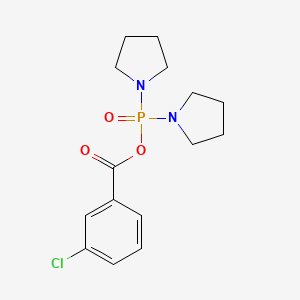 molecular formula C15H20ClN2O3P B15161671 Dipyrrolidin-1-ylphosphoryl 3-chlorobenzoate CAS No. 141931-27-3