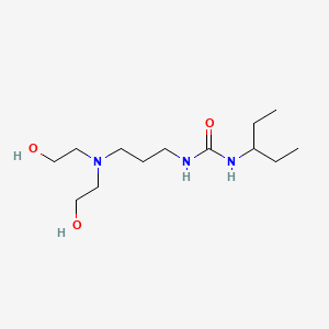molecular formula C13H29N3O3 B15161688 N-{3-[Bis(2-hydroxyethyl)amino]propyl}-N'-pentan-3-ylurea CAS No. 823235-99-0