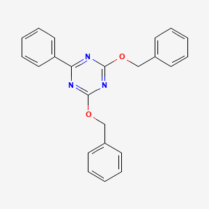 molecular formula C23H19N3O2 B15161694 2,4-Bis(benzyloxy)-6-phenyl-1,3,5-triazine CAS No. 652154-81-9