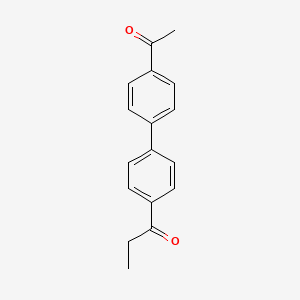 molecular formula C17H16O2 B15161704 1-(4'-Acetyl[1,1'-biphenyl]-4-yl)propan-1-one CAS No. 143584-61-6