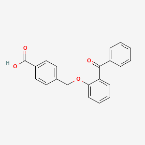 molecular formula C21H16O4 B15161731 Benzoic acid, 4-[(2-benzoylphenoxy)methyl]- CAS No. 833484-93-8
