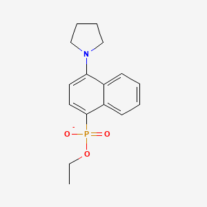 molecular formula C16H19NO3P- B15161742 Ethyl [4-(pyrrolidin-1-yl)naphthalen-1-yl]phosphonate CAS No. 870889-00-2