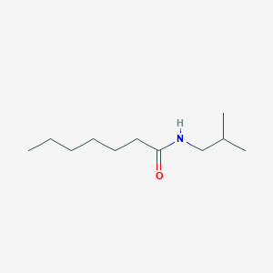 molecular formula C11H23NO B15161784 Heptanamide, N-(2-methylpropyl)- CAS No. 142521-04-8