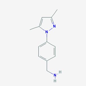 molecular formula C12H15N3 B151618 (4-(3,5-Dimethyl-1H-pyrazol-1-yl)phenyl)methanamine CAS No. 930111-11-8