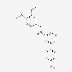 molecular formula C20H20N2O3 B15161829 Phenol, 4-[5-[[(3,4-dimethoxyphenyl)methyl]amino]-3-pyridinyl]- CAS No. 821784-17-2