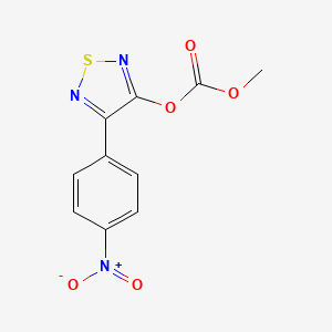 molecular formula C10H7N3O5S B15161868 Methyl 4-(4-nitrophenyl)-1,2,5-thiadiazol-3-yl carbonate CAS No. 143058-39-3