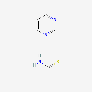 molecular formula C6H9N3S B15161959 Ethanethioamide--pyrimidine (1/1) CAS No. 664365-69-9