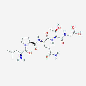 molecular formula C22H38N6O8 B15161982 Glycine, L-leucyl-L-prolyl-L-glutaminyl-L-threonyl- CAS No. 821772-81-0