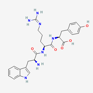 molecular formula C26H33N7O5 B15162004 L-Tyrosine, L-tryptophyl-L-arginyl- CAS No. 160248-31-7