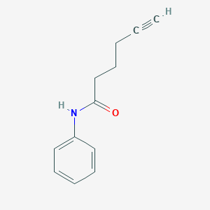 molecular formula C12H13NO B15162032 5-Hexynamide, N-phenyl- CAS No. 864936-03-8