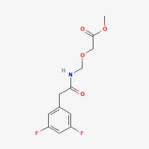 molecular formula C12H13F2NO4 B15162111 Methyl {[2-(3,5-difluorophenyl)acetamido]methoxy}acetate CAS No. 834911-79-4