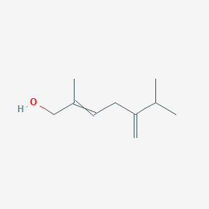 molecular formula C10H18O B15162135 2,6-Dimethyl-5-methylidenehept-2-en-1-ol CAS No. 666174-49-8