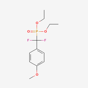 molecular formula C12H17F2O4P B15162270 Diethyl [difluoro(4-methoxyphenyl)methyl]phosphonate CAS No. 177284-54-7