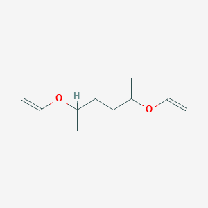 molecular formula C10H18O2 B15162289 Hexane, 2,5-bis(ethenyloxy)- CAS No. 143458-12-2