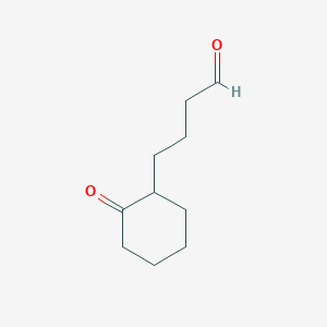 molecular formula C10H16O2 B15162359 Cyclohexanebutanal, 2-oxo- CAS No. 142055-94-5