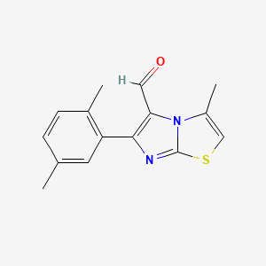 molecular formula C15H14N2OS B1516241 6-(2,5-dimethylphenyl)-3-methylimidazo[2,1-b][1,3]thiazole-5-carbaldehyde 