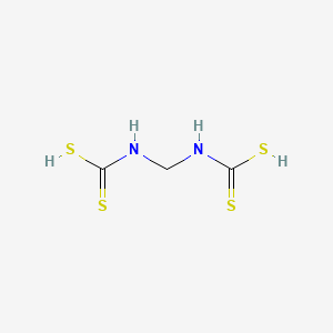molecular formula C3H6N2S4 B15162516 Carbamodithioic acid, methylenebis- CAS No. 144506-62-7