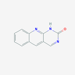 molecular formula C11H7N3O B15162550 1H,2H-Pyrimido[4,5-B]quinolin-2-one CAS No. 189765-09-1