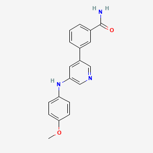 molecular formula C19H17N3O2 B15162568 Benzamide, 3-[5-[(4-methoxyphenyl)amino]-3-pyridinyl]- CAS No. 821784-39-8