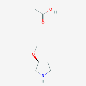 molecular formula C7H15NO3 B15162585 Acetic acid--(3S)-3-methoxypyrrolidine (1/1) CAS No. 189516-37-8