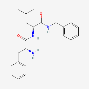 molecular formula C22H29N3O2 B15162592 D-Phenylalanyl-N-benzyl-L-leucinamide CAS No. 189393-90-6