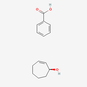 molecular formula C14H18O3 B15162652 Benzoic acid--(1S)-cyclohept-2-en-1-ol (1/1) CAS No. 168138-96-3