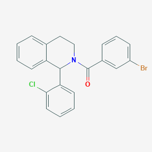 molecular formula C22H17BrClNO B15162662 Isoquinoline, 2-(3-bromobenzoyl)-1-(2-chlorophenyl)-1,2,3,4-tetrahydro- CAS No. 828286-19-7