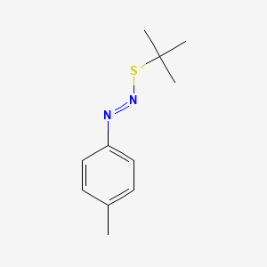 molecular formula C11H16N2S B15162705 Diazene, [(1,1-dimethylethyl)thio](4-methylphenyl)- CAS No. 146767-34-2