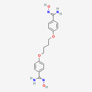 molecular formula C18H22N4O4 B15162743 Benzenecarboximidamide, 4,4'-[1,4-butanediylbis(oxy)]bis[N-hydroxy- CAS No. 190958-06-6