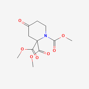 molecular formula C11H15NO7 B15162747 Trimethyl 4-oxopiperidine-1,2,2-tricarboxylate CAS No. 143424-80-0