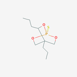 molecular formula C10H19O3PS B15162767 3,4-Dipropyl-2,6,7-trioxa-1lambda~5~-phosphabicyclo[2.2.2]octane-1-thione CAS No. 143337-02-4