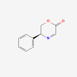 molecular formula C10H9NO2 B15162777 2H-1,4-Oxazin-2-one, 5,6-dihydro-5-phenyl-, (5S)- CAS No. 183023-15-6