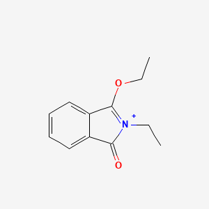 molecular formula C12H14NO2+ B15162856 3-Ethoxy-2-ethyl-1-oxo-1H-isoindol-2-ium CAS No. 142868-06-2