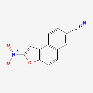 molecular formula C13H6N2O3 B15162890 2-Nitronaphtho[2,1-B]furan-7-carbonitrile CAS No. 143921-39-5