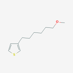 molecular formula C11H18OS B15162908 3-(6-Methoxyhexyl)thiophene CAS No. 194349-43-4