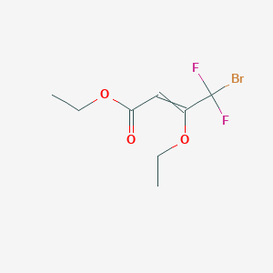 molecular formula C8H11BrF2O3 B15162911 Ethyl 4-bromo-3-ethoxy-4,4-difluorobut-2-enoate CAS No. 193207-77-1