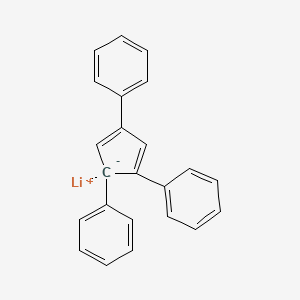 molecular formula C23H17Li B15162917 lithium;(2,4-diphenylcyclopenta-2,4-dien-1-yl)benzene CAS No. 192653-46-6